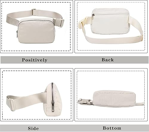 Miniatura 3 de Riñonera cruzada negra para mujer, bolsa de cinturón ajustable para exteriores, entrenamiento, viajes, casual, correr, senderismo, ciclismo,