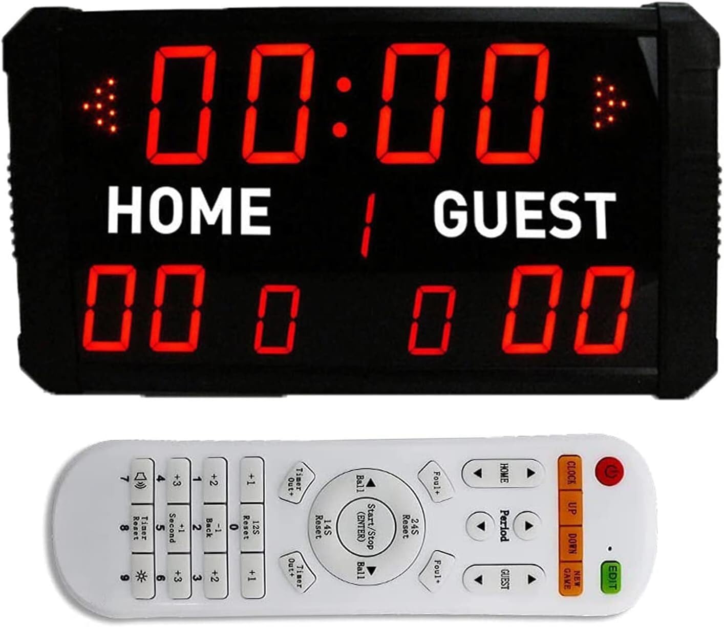 LED Football Replacement Board LED Basketball Scoreboard, Electronic 24s Countdown Ball Game, 14/24 Second Shooting Scoreboard Portable Replacement Plate