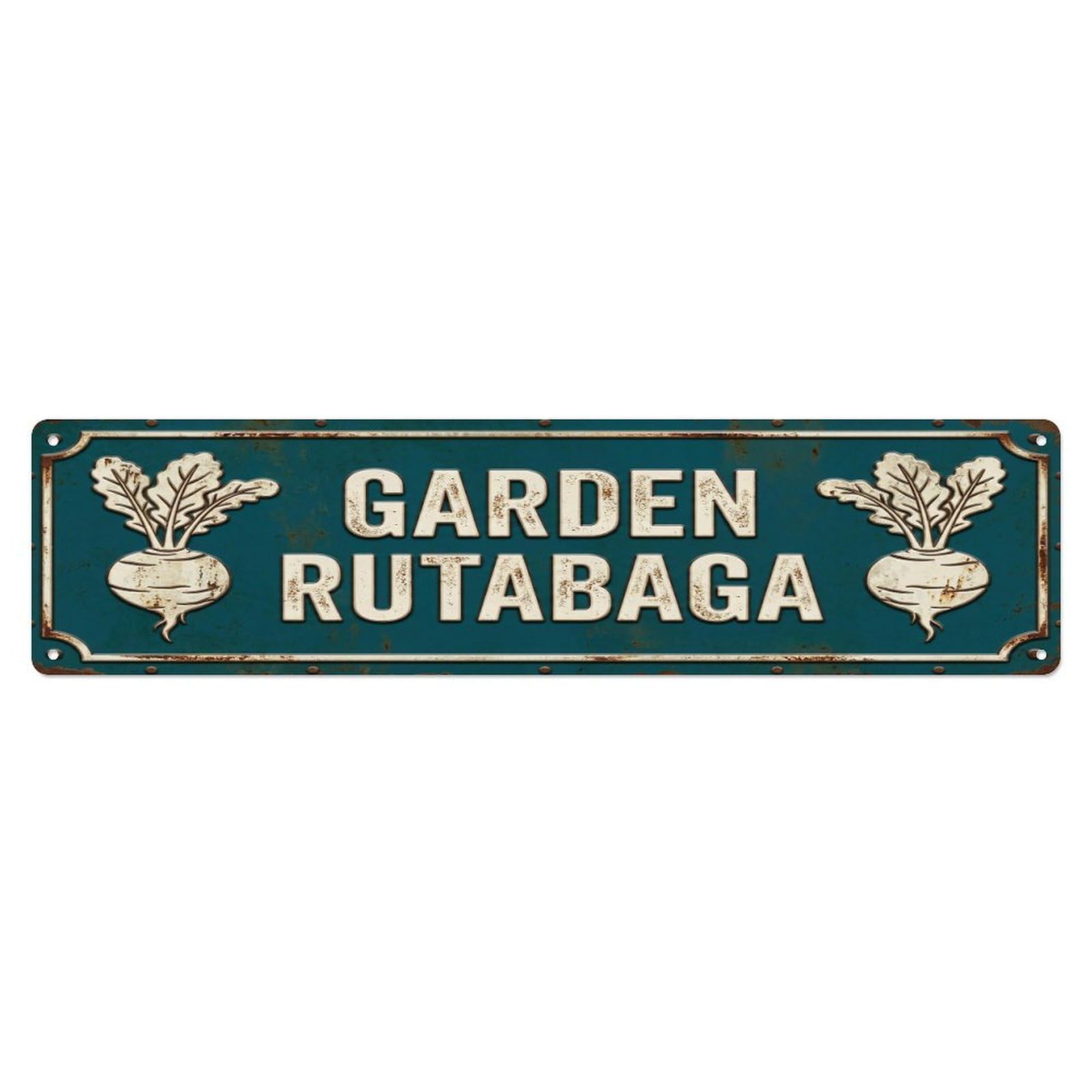 GARDEN RUTABAGA Vintage Root Rustic Farmhouse Metal Tin Sign
