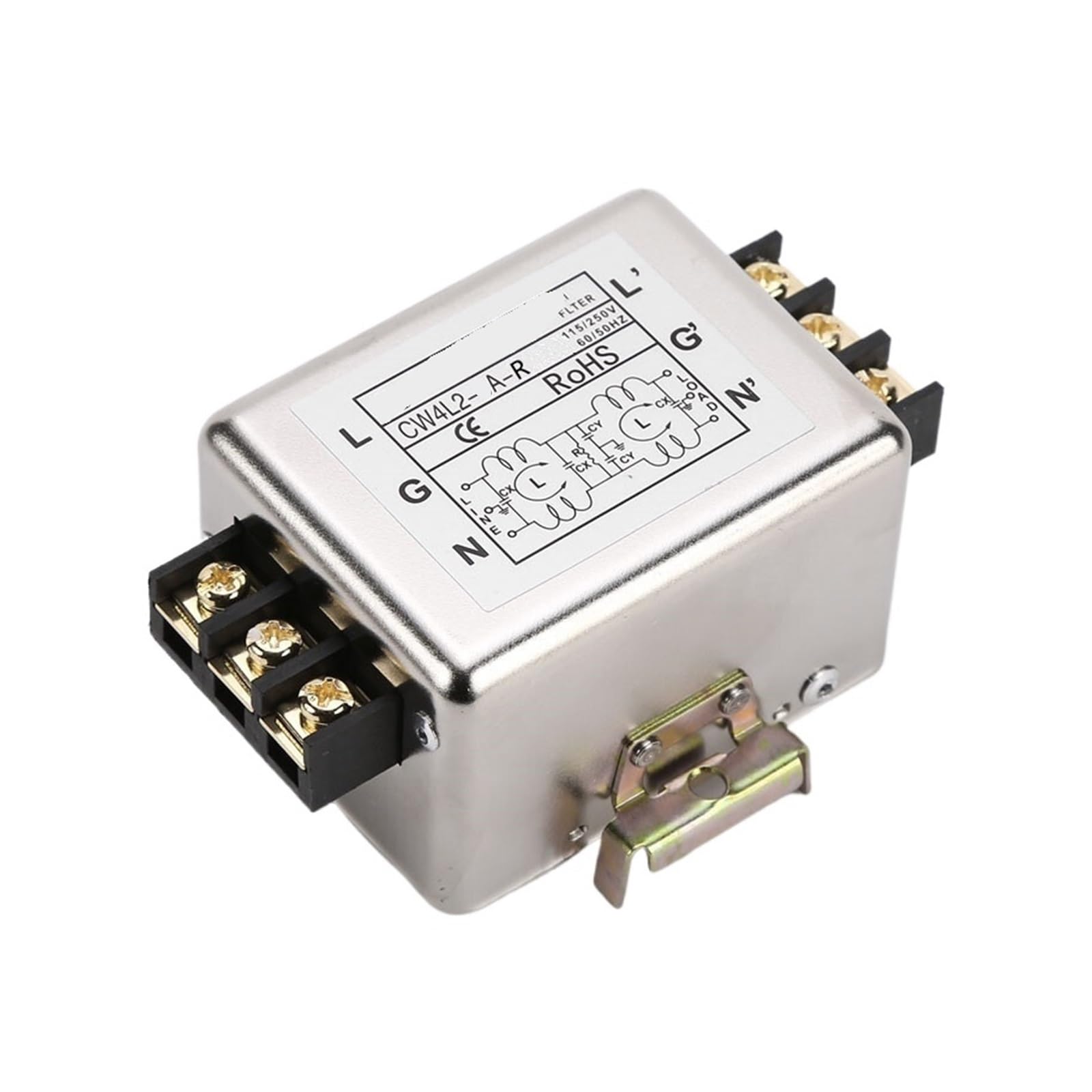 Filtre d'alimentation CW4L2-30A-R pour rail DIN 220V à double étage