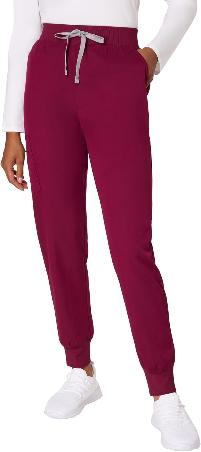 Hanes Women's Scrub Joggers, Comfort Fit Healthcare Pants for Women, Moisture-Wicking Medical Scrubs with Odor Control