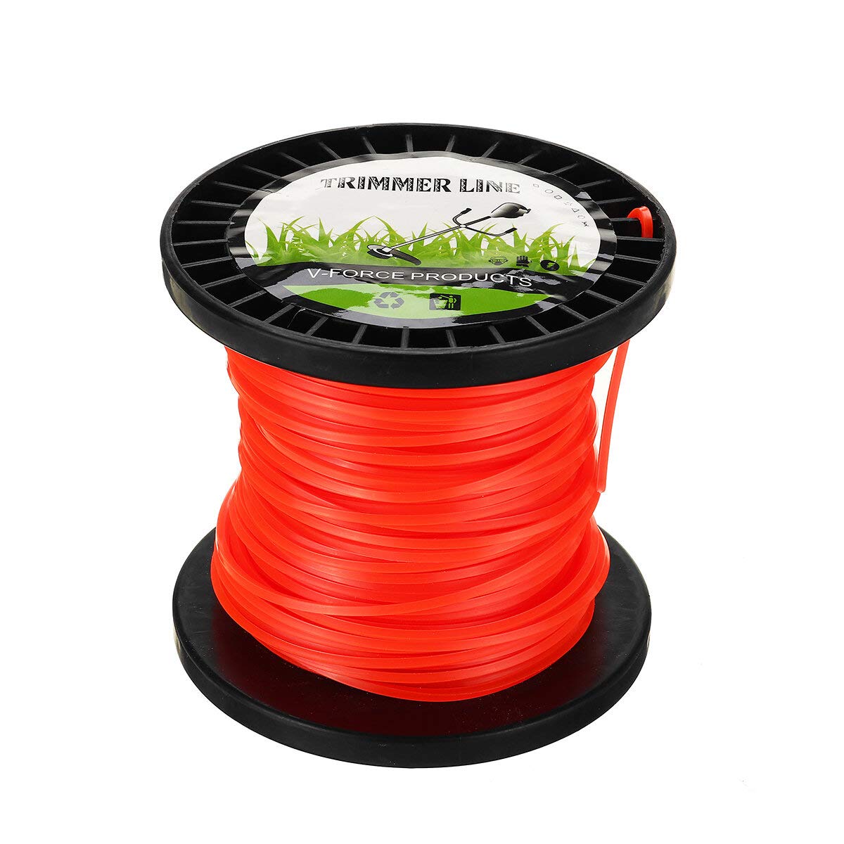 Corda per decespugliatore quadrato in nylon resistente, 2,4 mm x 50 m