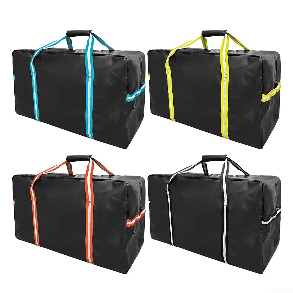 Sac de hockey sur glace, 78 x 41 x 36 cm, sac d'équipement robuste en PVC imperméable avec maille de ventilation pour le rangement de l'équipement de hockey, les voyages