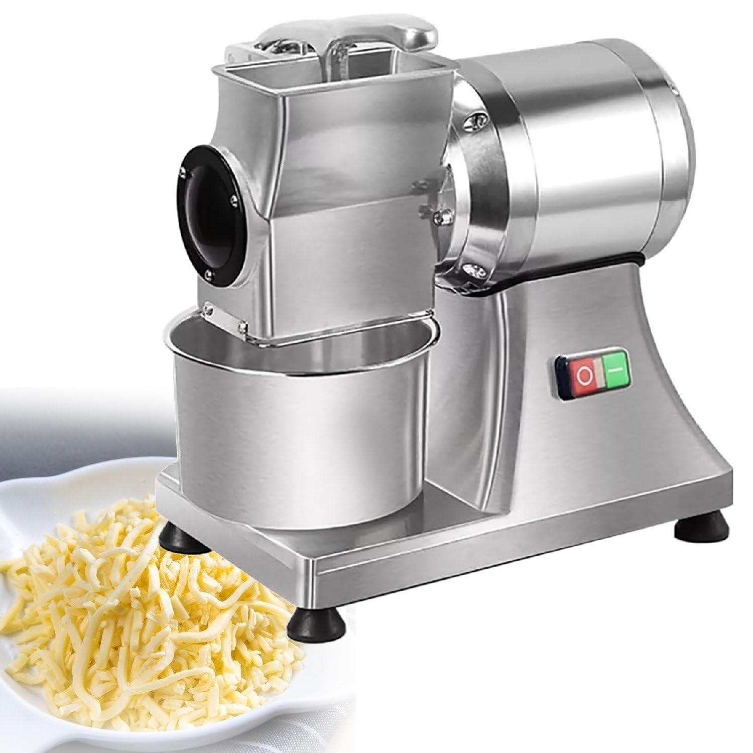 Grattugia elettrica commerciale per formaggio, 550 W, trituratore per alimenti con lama in acciaio inox, per ristorante o uso domestico