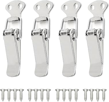 4 Pcs Heavy-Duty Stainless Steel Tension Clasp Spring Loaded Lever Latch