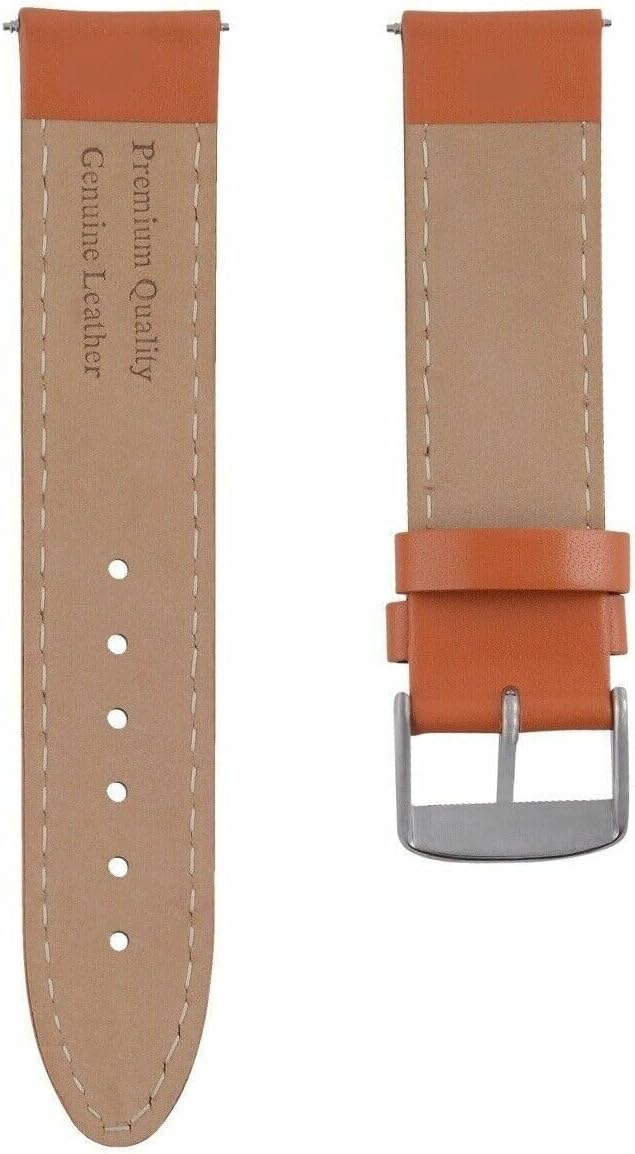 Ewatchparts 18-19-20-22-24-26mm Leather Watch Band Strap Smooth Compatible With Citizen Eco Drive Watch
