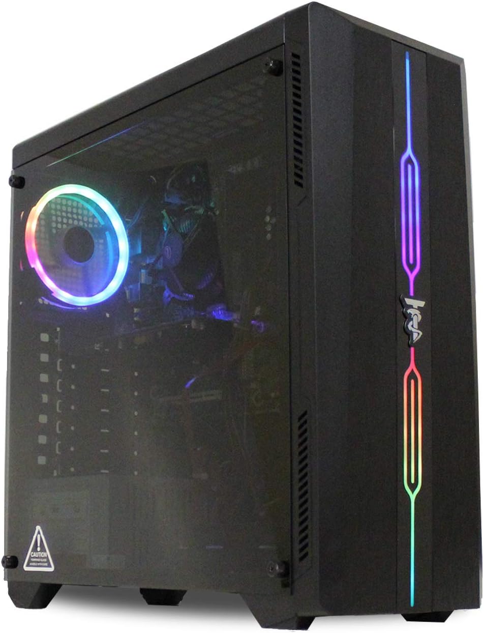 ViprTech Gaming PC Computer - Intel i5-650, Radeon HD7470 1GB, 8GB RAM, 500GB HDD, WiFi, RGB