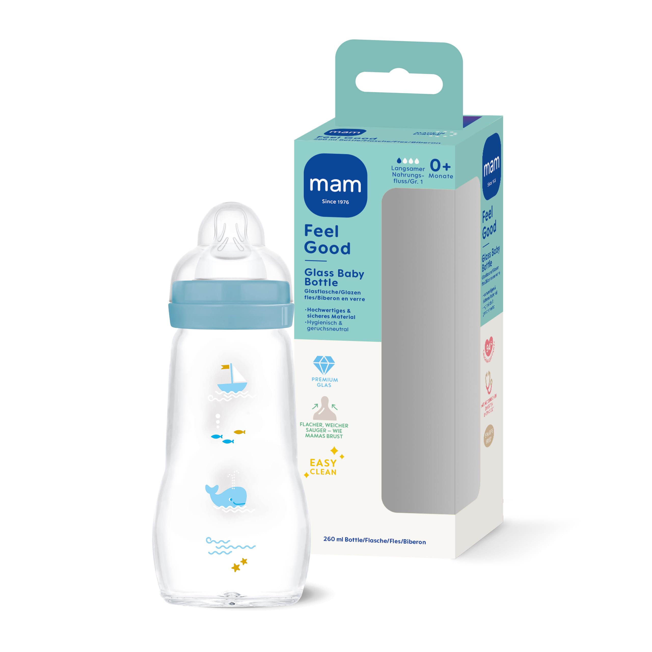 MAM Feel Good 260 ml, 0+ Mon., Wal