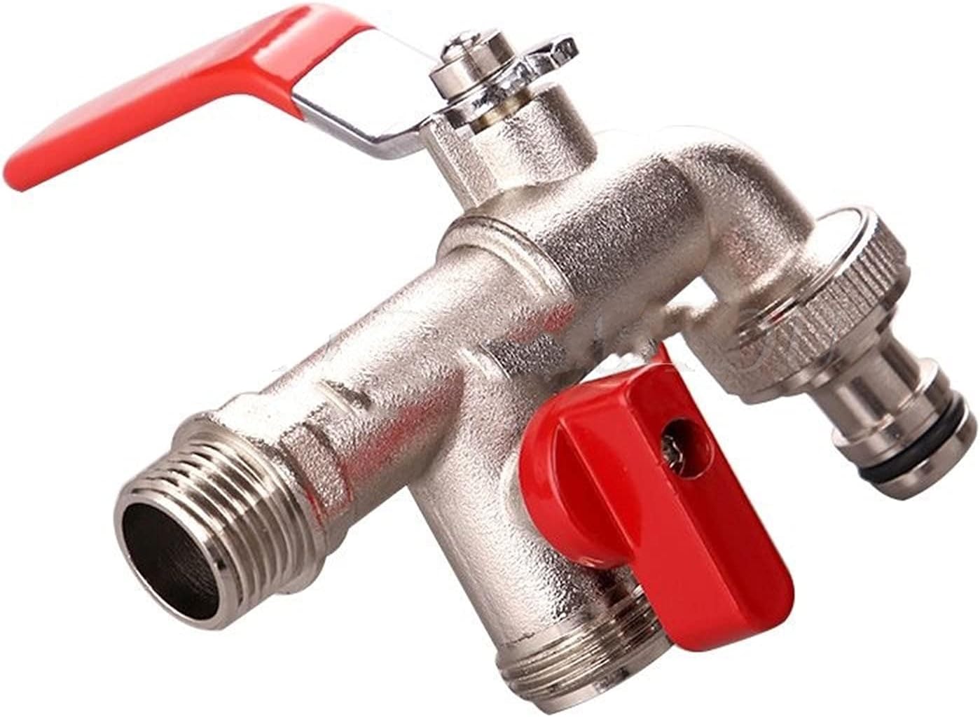 RTYUIE 90 Degree Double Valve Faucet Durable Brass Manual Adjustment Faucet, Suitable for Household Outdoor Gardening Tools, Easy to Install, and Smooth Water Flow : Patio, Lawn & Garden