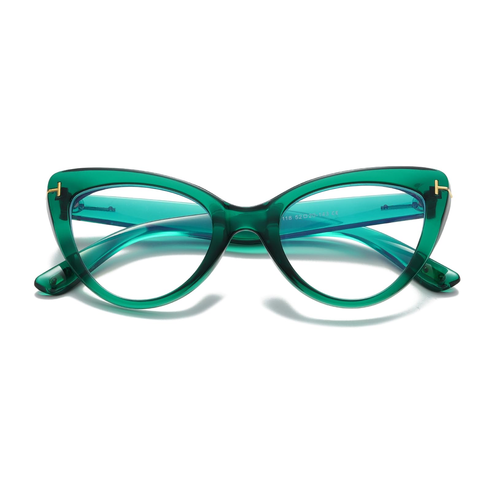 Hubeye Gafas de lectura de ojo de gato para mujer lectores de gran marco anteojos anti luz azul