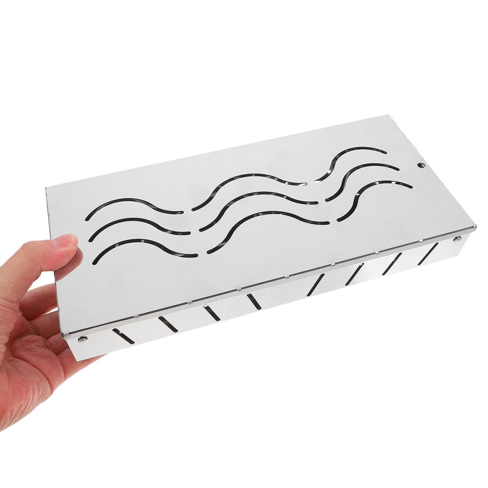 Scatola per Affumicare la Griglia in Acciaio Inox Bianco | Coperchio, Design Portatile e Posizionamento Semplice, per Grigliatura e Cottura All'aperto