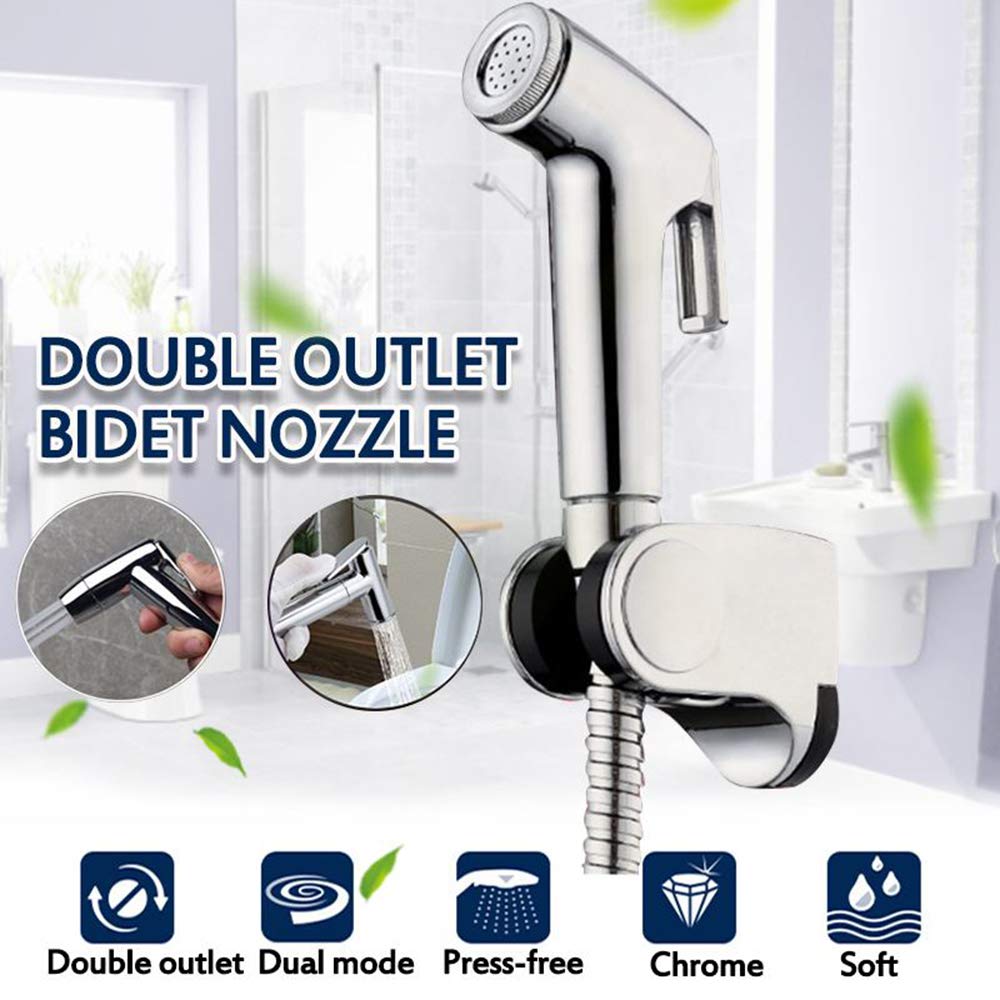 Hand-Bidet-Sprühgerät für Toilette, verstellbare Druckkontrolle, ideal für weibliche Wäsche, Baby-Windeltuch und Haustierdusche, Wand- oder Toilettenhalterung