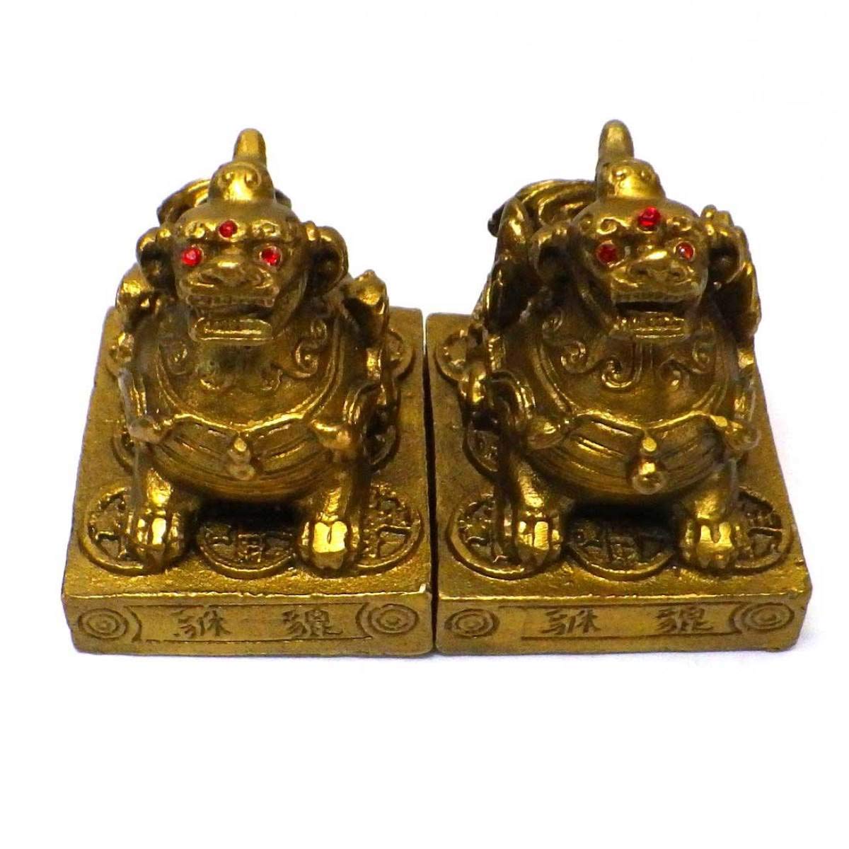財運　金運上昇　貔貅　雌雄一対 Amazon.co.jp: 貔貅 ヒキュウ 招財 雄雌セット 一対 銅製 風水グッズ