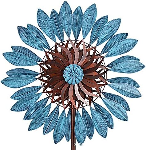 CYzpf Leaves Wind Spinner 213cm Single Blade Easy Spinning Kinetic Creativity Metal Ornaments for Outdoor Yard Lawn Garden