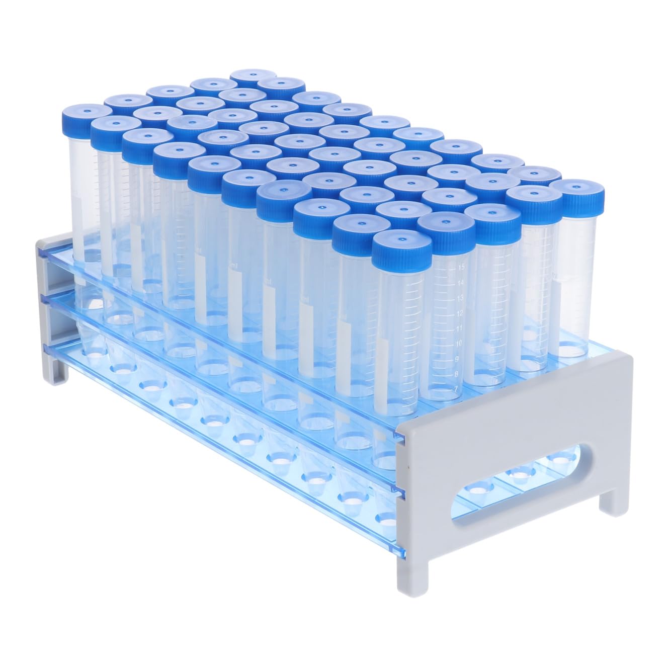 Veemoon 81stücke Teiliges Mit Reagenzgläsern Und Deckeln Transparente Kunststoff-testtuben Kapazität Reagenzglasständer Für Chemieexperimente Laborbedarf Und Schulungen