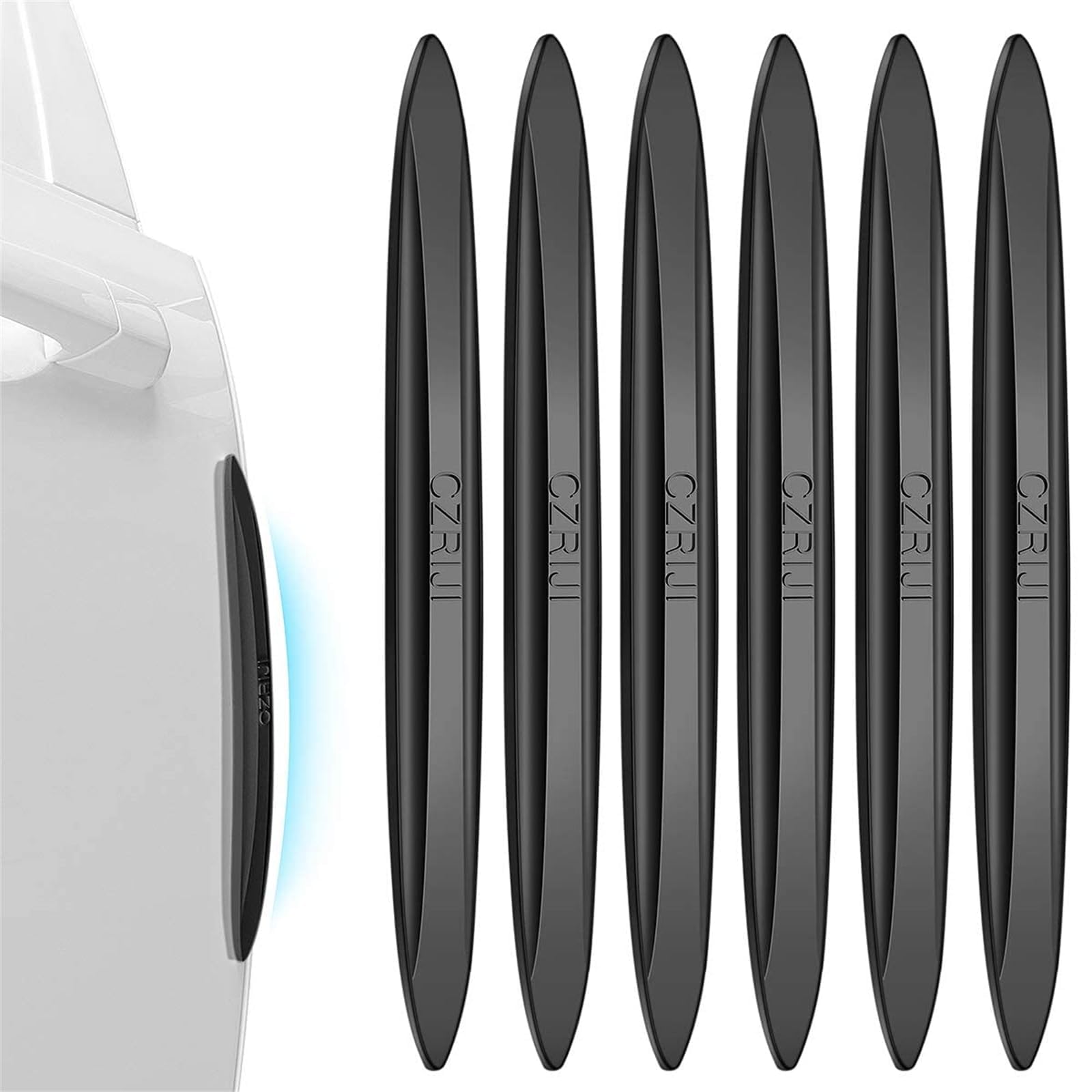 Joyzzz 6 PCS Car Door Edge Guards, Anti-Collision Bumper Guard, Universal Auto Door Side Edge Protection Guard for Rubber, Self-Adhesive Auto Door Side Edge Protection for Car Door Edge Protection