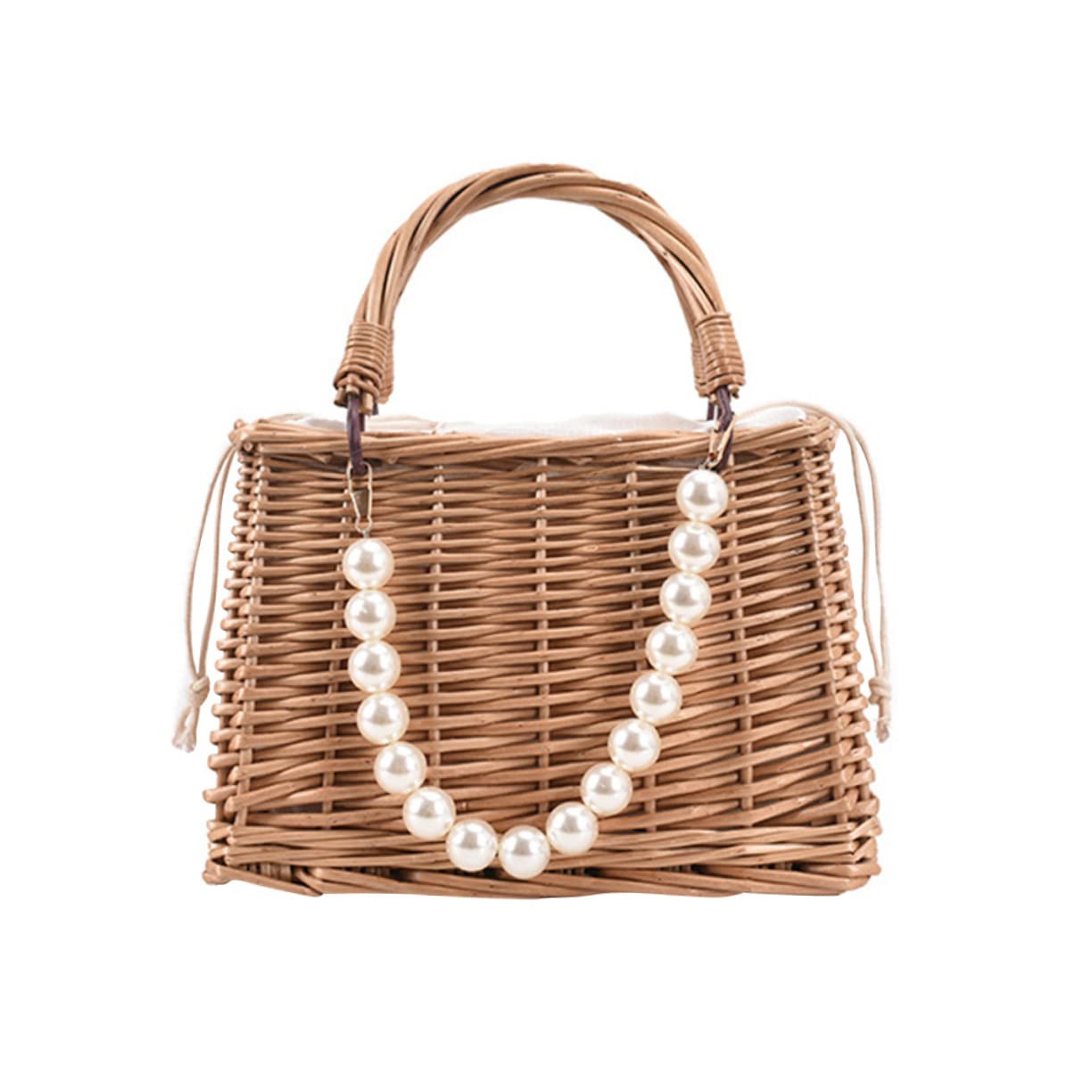 TOYANDONA Bolso De Playa De Moda Para Mujer Con Cordón Práctico Bolsillo Para Identificación Y Detalles Elegantes