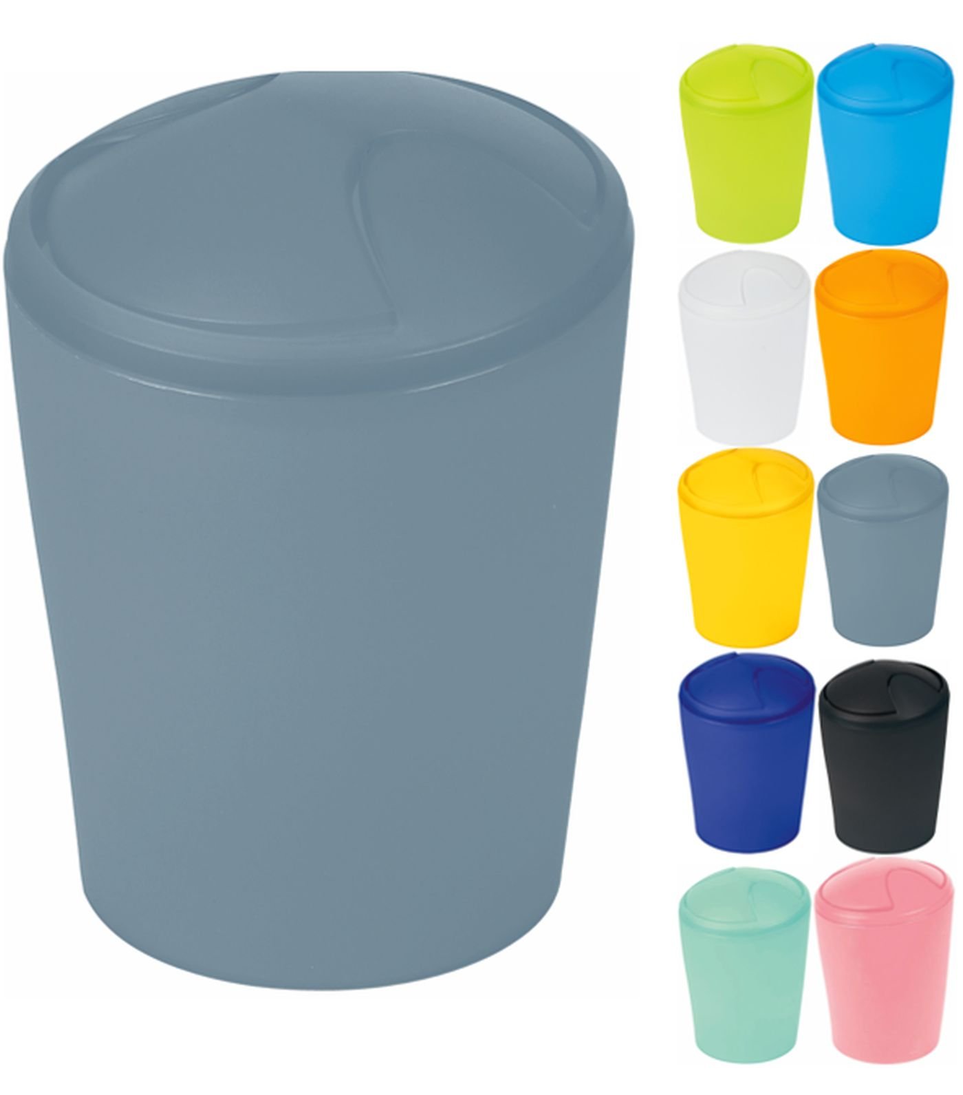 Spirella Move Polypropylen Laundry Bin, Frosty Grey, 5 liters