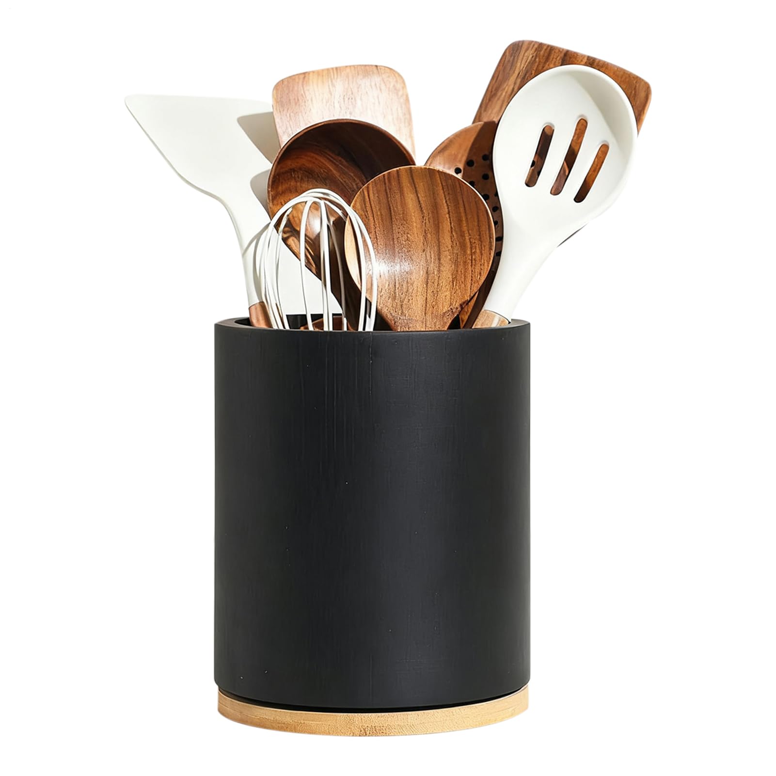 Porte-ustensiles en bois pour organiser le comptoir de cuisine