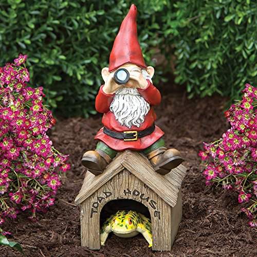 Bits And Pieces - Garden Gnome Toad House - Whimsical Garden Sculpture - Unique Outdoor Lawn And Garden Décor #TOP1