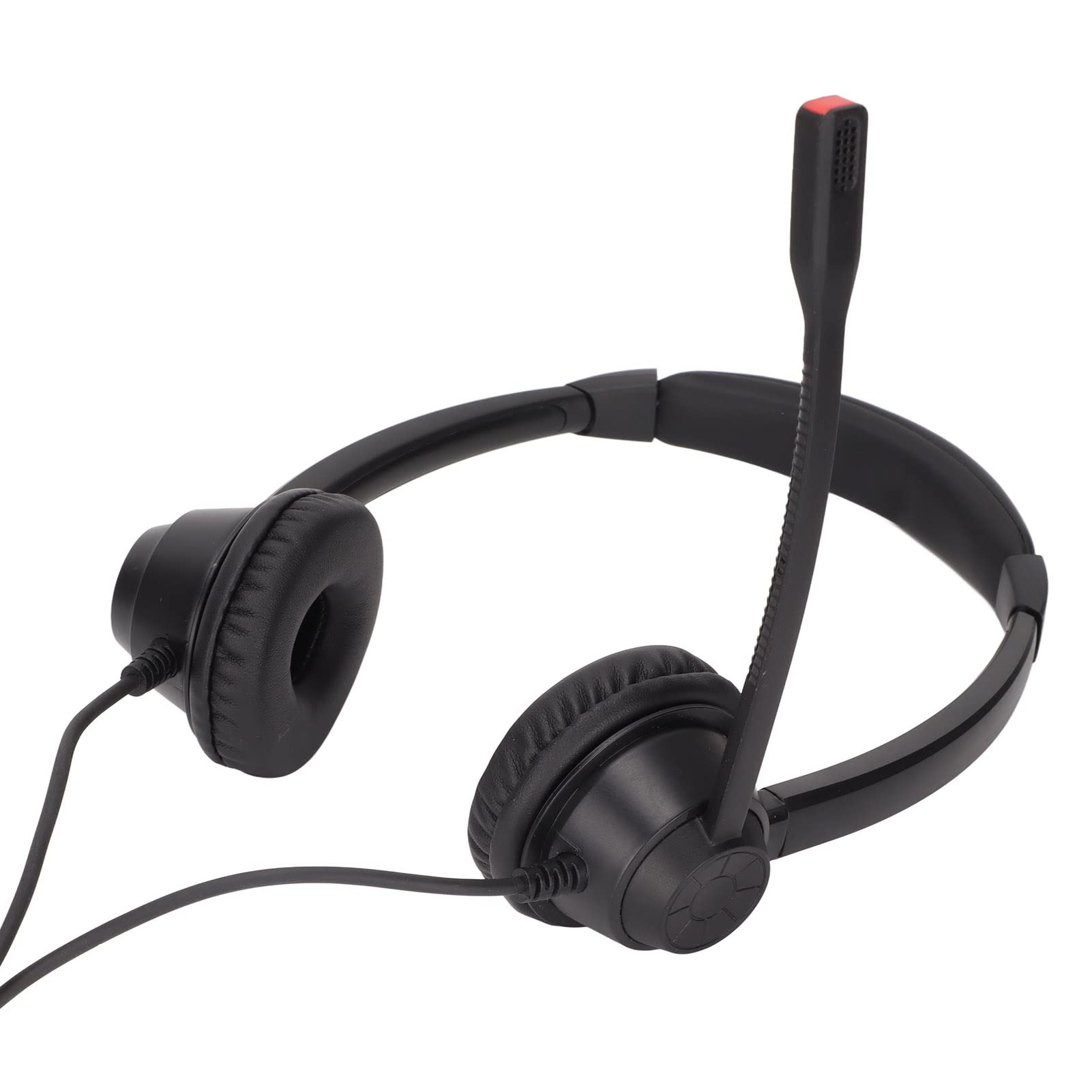 Cuffie RJ9 con cancellazione del rumore, funzione mute con cavo, cuffie aziendali con microfono, regolazione del volume per telefono VOIP, cuffie binaurali da ufficio per call center