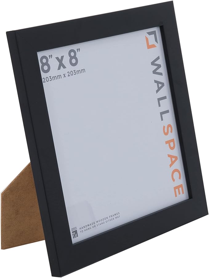 Wall Space 8x8 Black Frame Black 8x8 Picture Frame Real Solid Wood