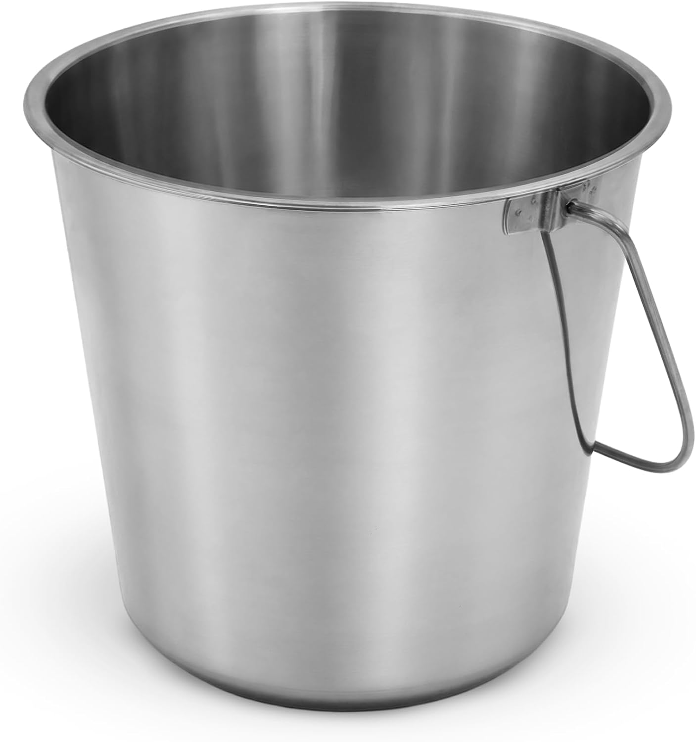 Grip Stainless Steel Bucket (1 Gallon) - Great for Pets, Cleaning, Food Prep - Hang on Fences, Cages, Kennels - Home, Garage, Workshop