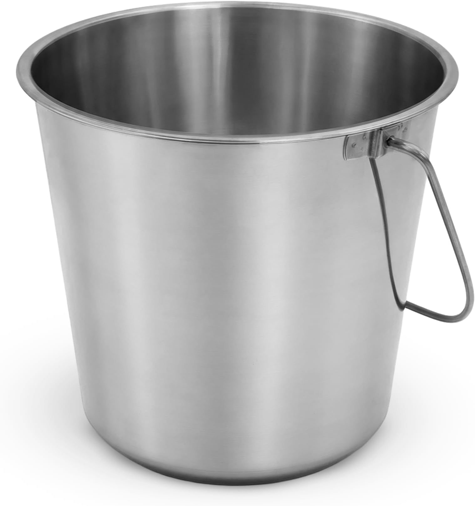 Grip Stainless Steel Bucket (4 Gallon) - Great for Pets, Cleaning, Food Prep - Hang on Fences, Cages, Kennels - Home, Garage, Workshop