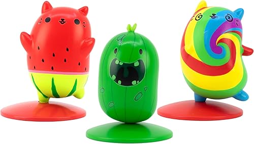 Cats vs Pickles Paquete de 3 mini figuras Mini figuras para niños Figuras de animales pequeños Juguetes de plástico para niños y adultos Figuras