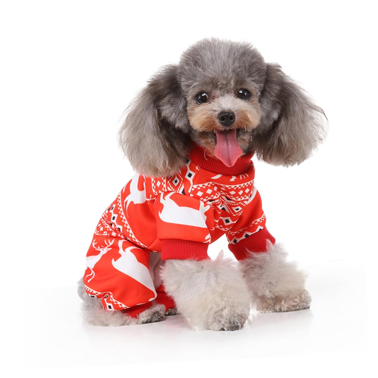 BESPORTBLE 3 Pz Panno Natalizio per Cani Felpa con Cappuccio Canestro da Basket per Uccelli Costume Caldo per Cani Vestiti di Natale Chihuahua Animale Domestico Costumi Natalizi Rosso