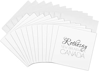 3dRose Greeting Cards - Rothesay New Brunswick, Canada. Fine patriotic home town gift - 12 Pack - Alexis Design - Canadian Cities