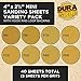Dura-Gold Set of 3 Different Contour Hand Sanding File Block Sticks with 40 Sheet Hook & Loop Sandpaper Kit - Flat Convex Radius Profile Shapes