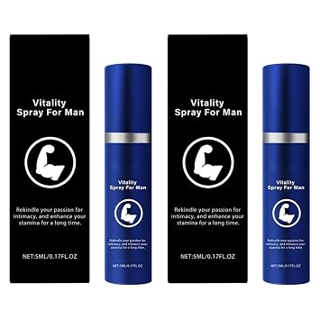 2PCS Mens Vitality Spray - Boost Energy and Endurance, Natural and gentle formula, suitable for all skin types, convenient for daily use and travel 2 PACKS