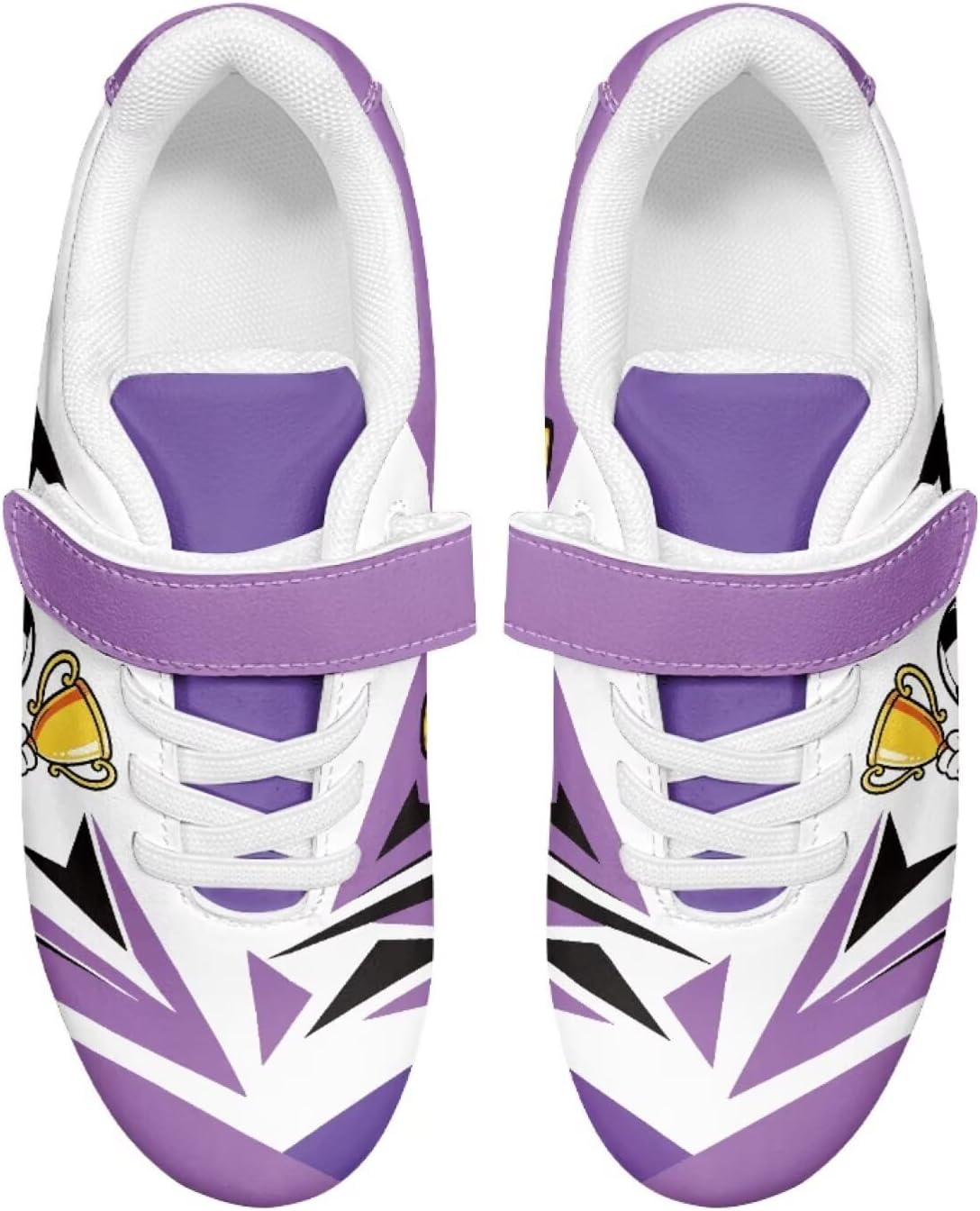 Little Kids Purple Soccer Cleats Girls Outdoor Football Shoes Youth Athletic Football Cleats for Firm Ground Turf Training Size 1