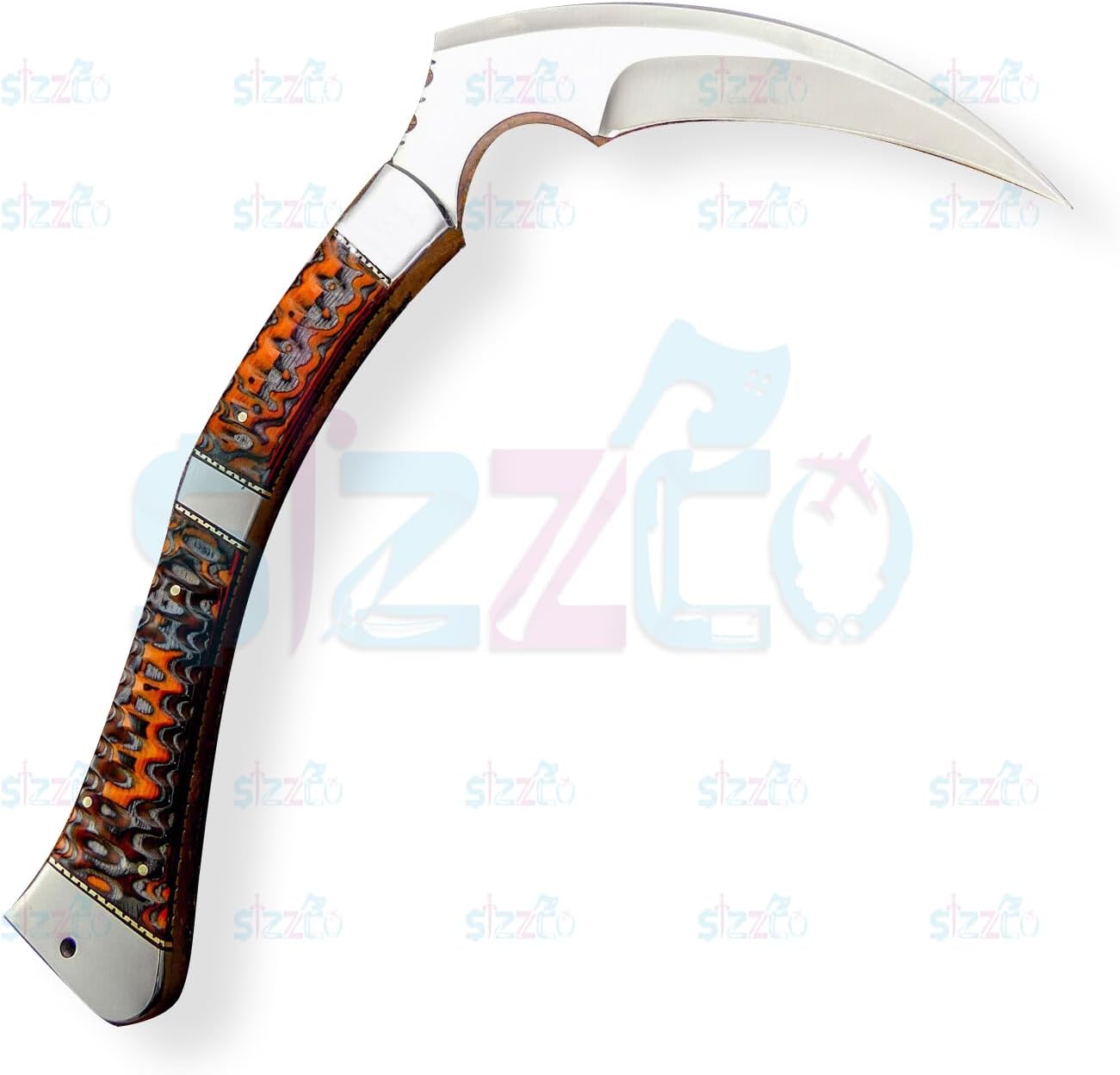 Beautiful Custom Hand-Forged D2 Steel Mirror Polished Blade, Hunting Camping Tomahawk Axe with Leather Sheath, Full Tang Fixed Blade Knife, Ideal Gift for Birthday & Anniversary