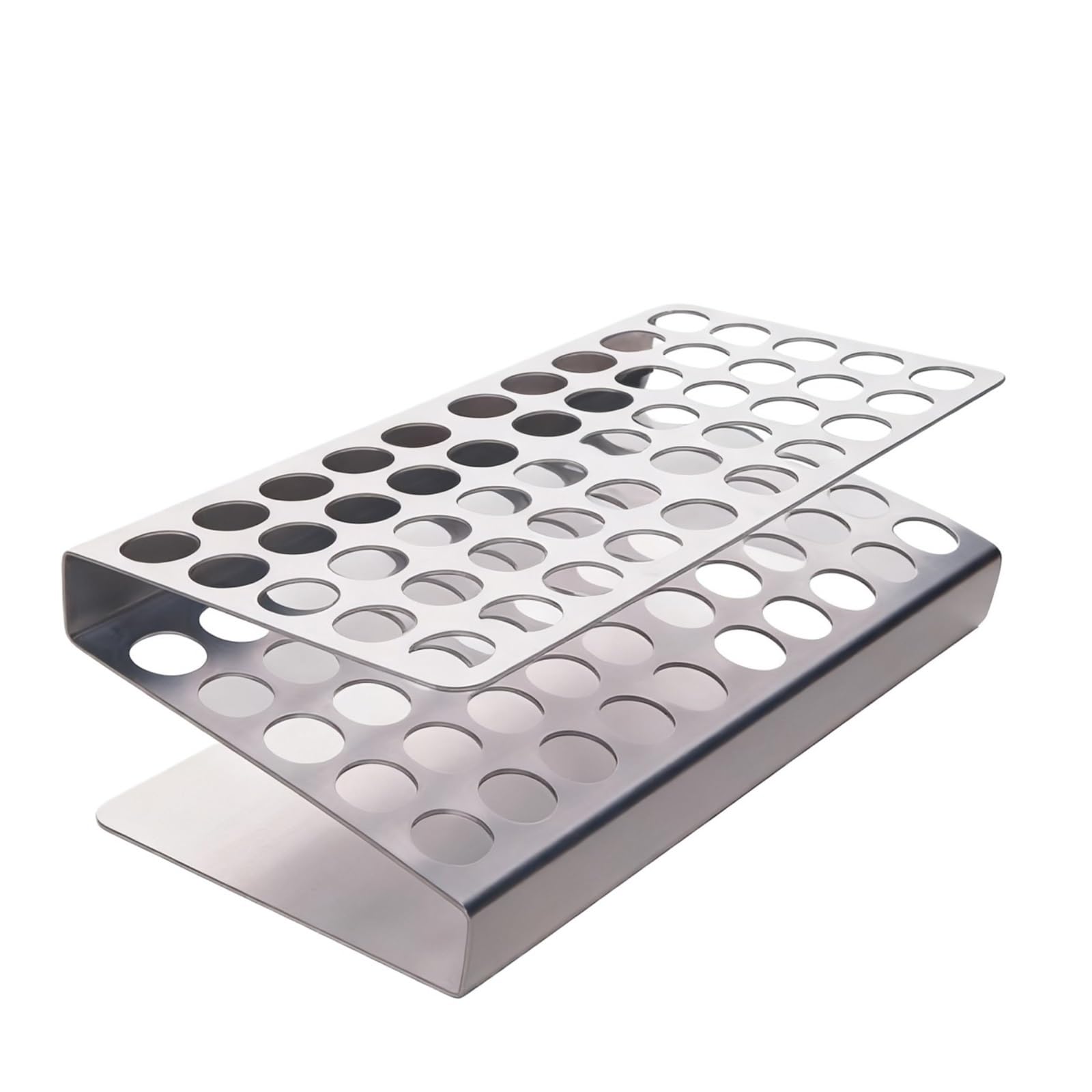 CVdrtyED Classroom Test Tube Rack Z Shaped Laboratory Test Tube Rack 50 Holes Holder Stand Scientific Experiments
