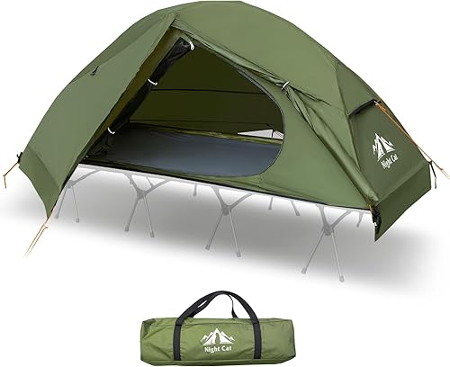 Night Cat Tienda de campaña para 1 persona Tienda de senderismo ligera impermeable para cuna de adulto no incluida
