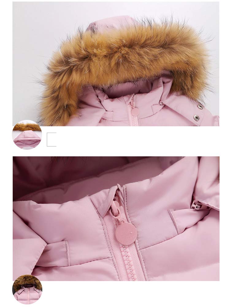 Snowsuit da Unisex Bambini Tuta da Sci Piumino Trapuntato + Salopette 2 Pezzi Tutone Inverno 0-3 Anni