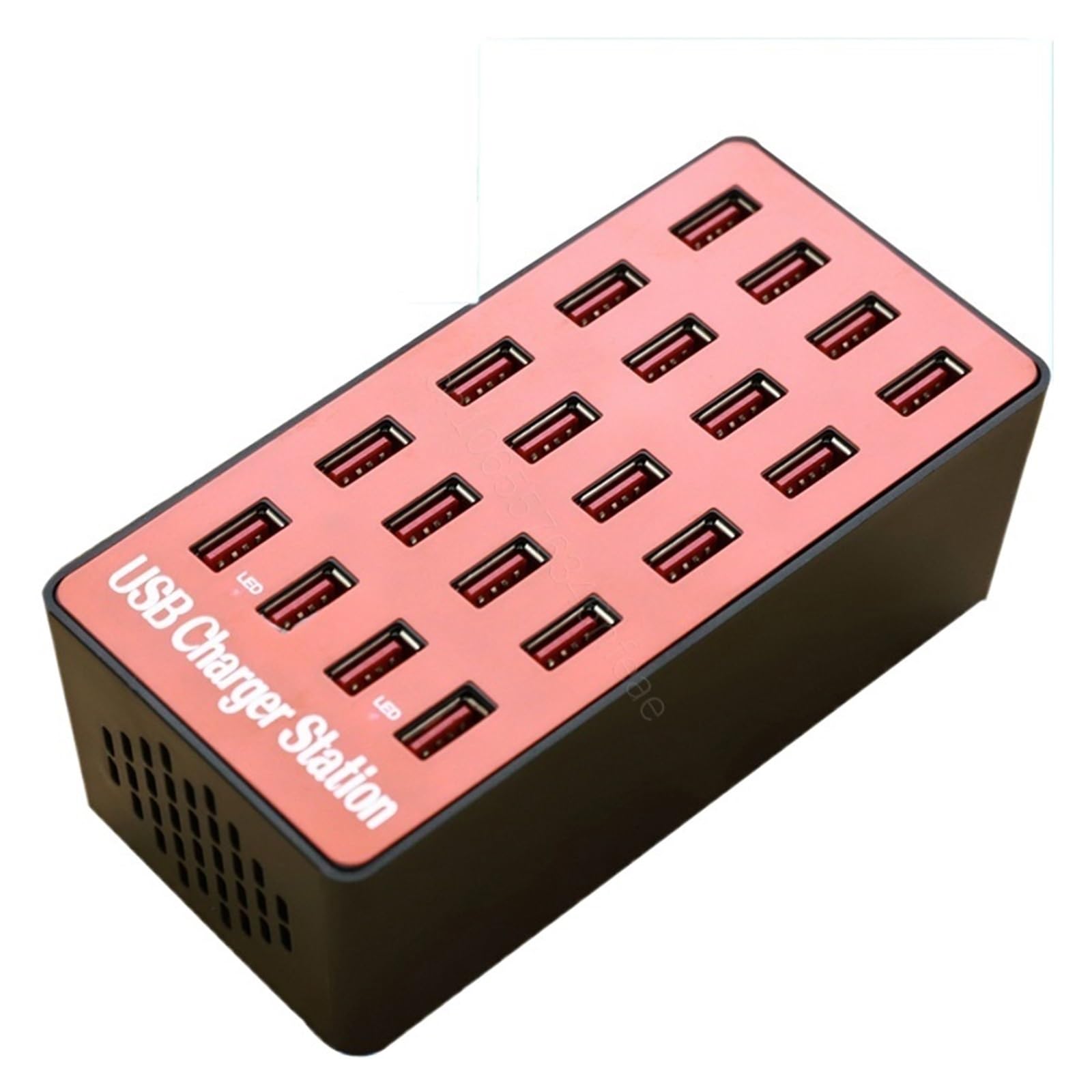 Rapide Chargeur, Charur USB 100W 10/20 Ports, HUB, Station de Char, Prise, Tablette, téléphone,Chargeur USB Voyage/Haute Vitesse(20 Ports 80W Orange)