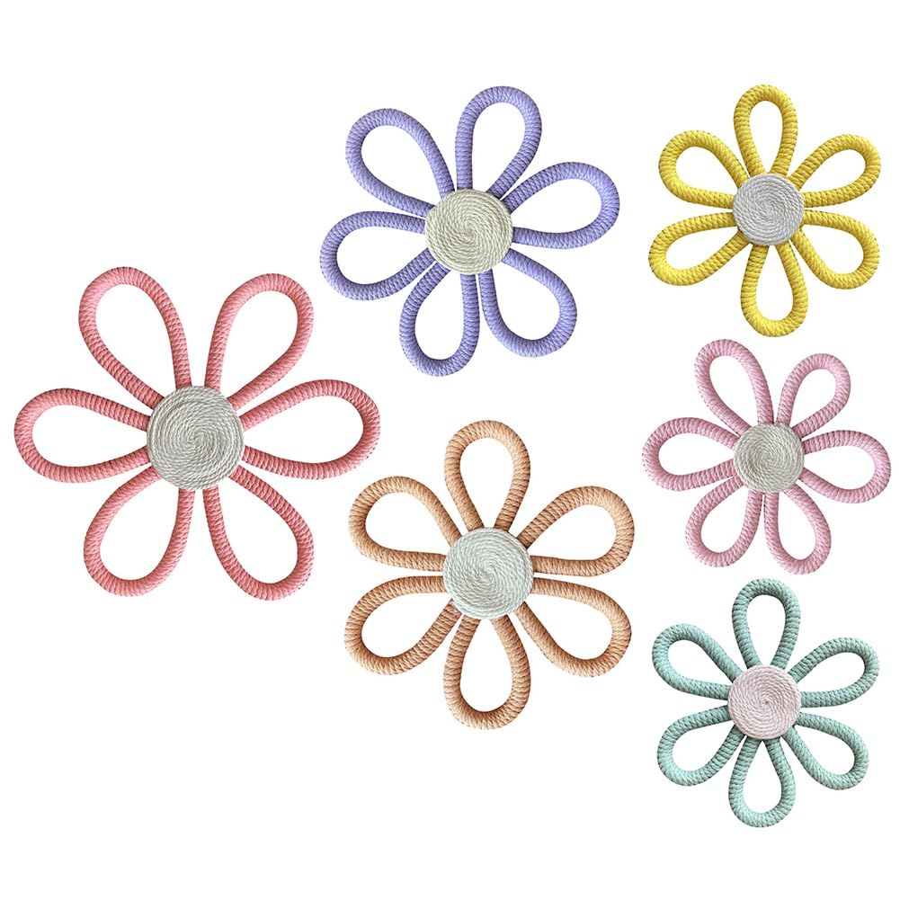 CTRLZS Boho Decor Daisy Flower Woven Macrame Wall Hanging Rope Handmade Woven Wall Ornament Girl Room Flower Hanging Pendant A Easy to Use