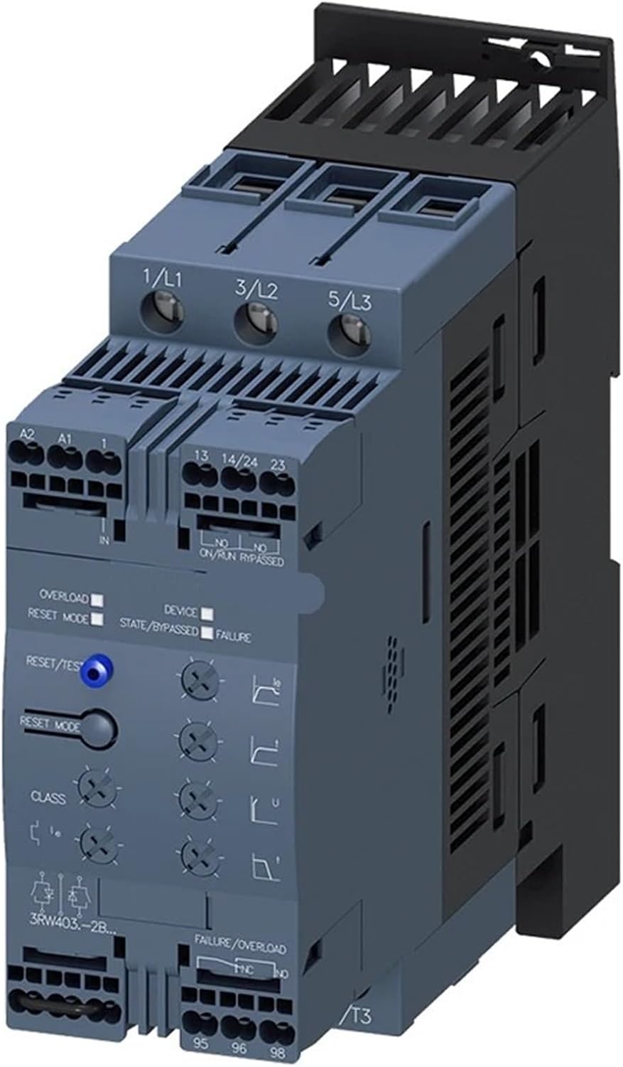 3RW4038-2BB05 Soft Starter Soft Starter S2 72 A, 45 kW/500 V, 40 ° C 400-600 V AC, 24 V AC/DC cage Type terminals