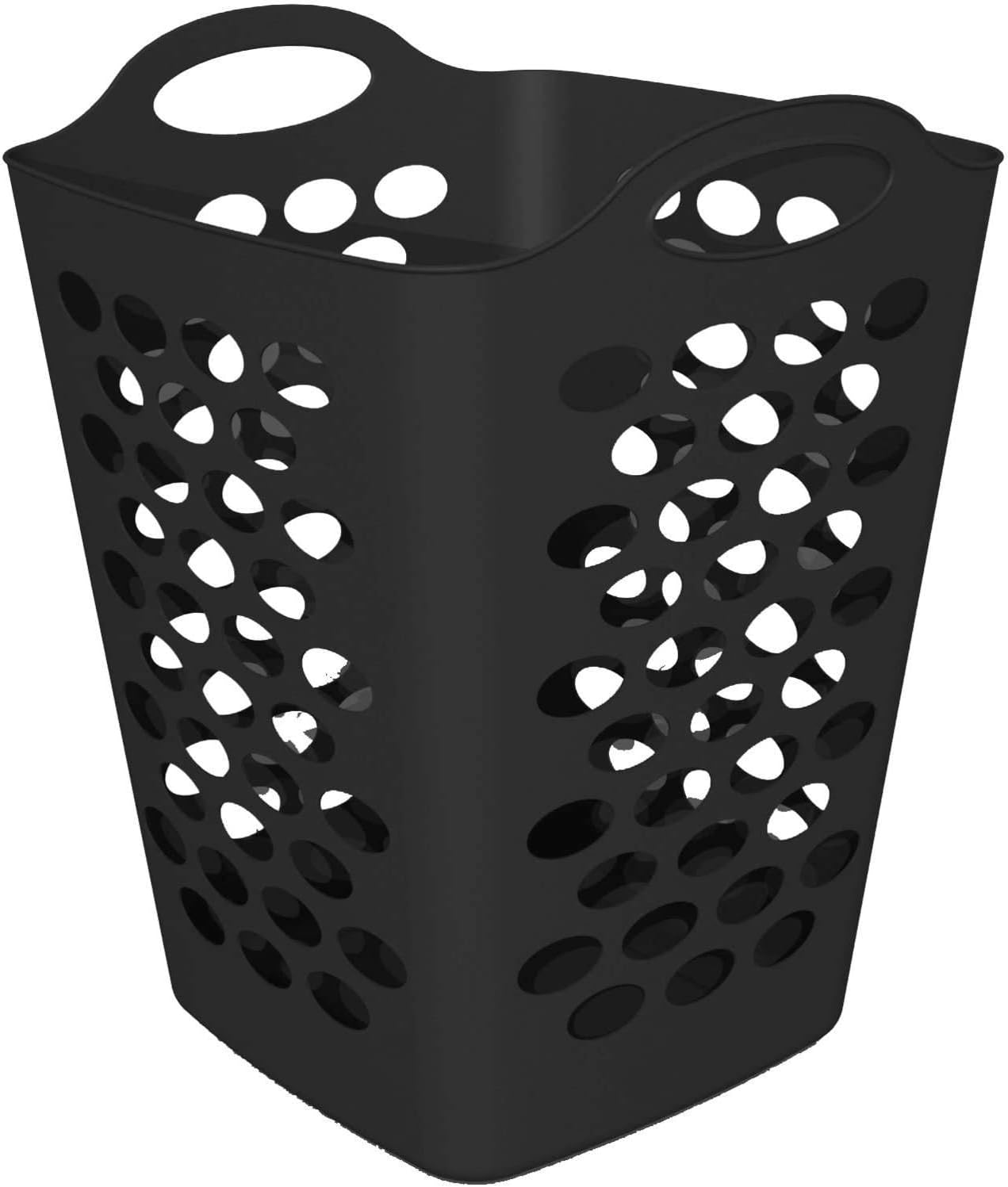 Mainstay Flexible Black Laundry Hamper, 20" 2 Pack