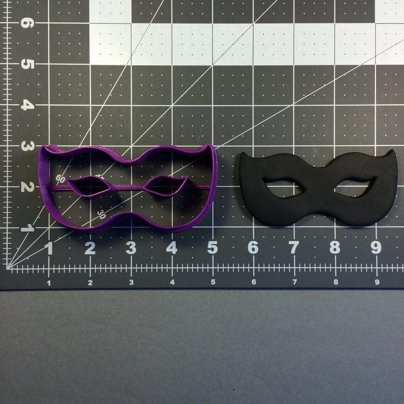 Black Masquerade Mask 102 Cookie Cutter for Baking Party Theme Cookies Carnival Costume Fondant Mold Sandwich Pancake Craft Tool for Masquerade Ball Kids Events and School Projects