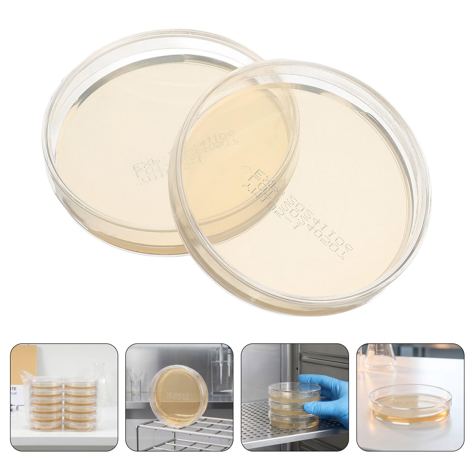 Outanaya 30 Pezzi Piastra Esperimenti Scientifici in Aula Agar Materiale Agar per 7cm Preconfezionata Coltura Microbiologica Micologia