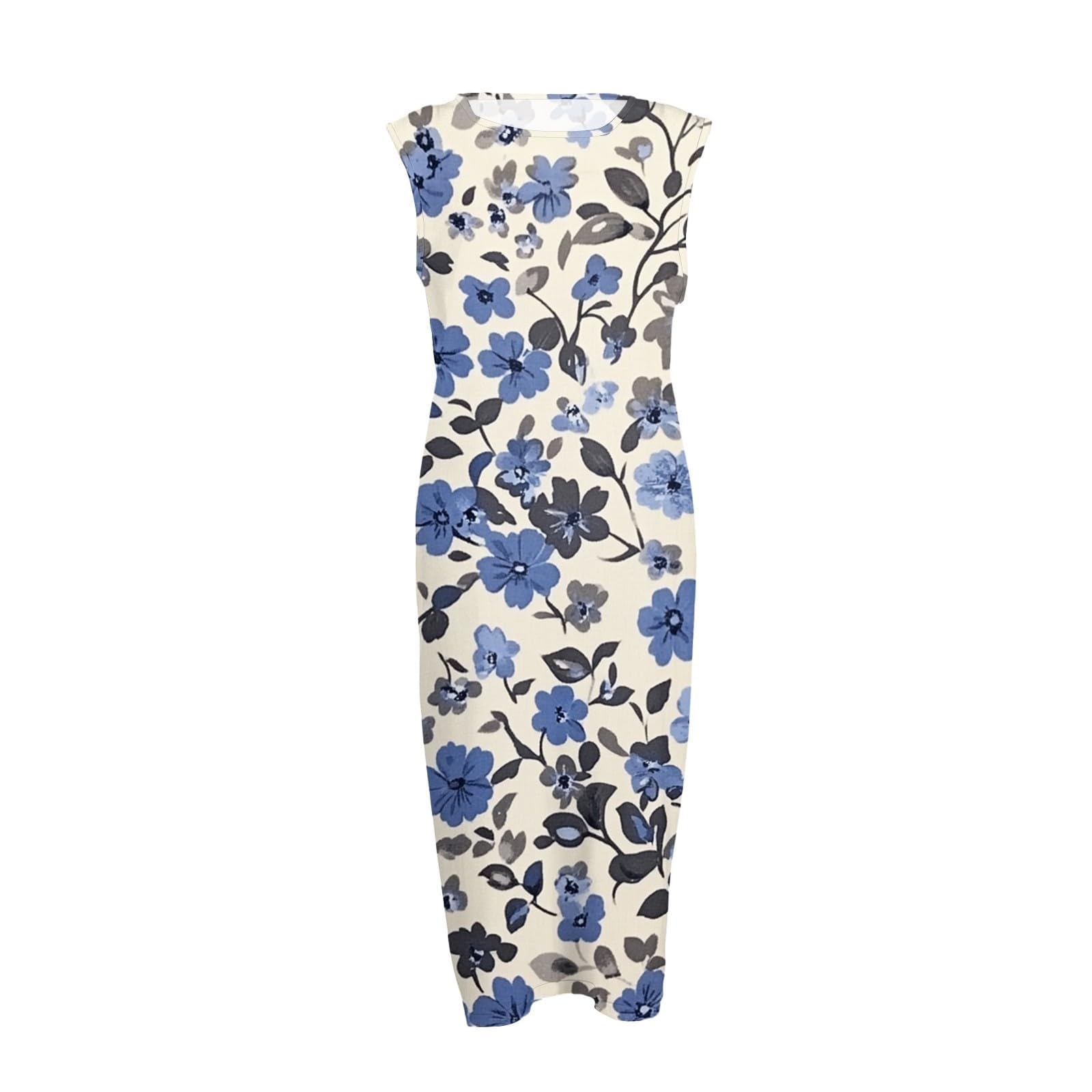 Vestito estivo da donna a tubino estivo, abito midi