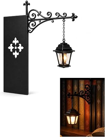 Library Lantern Bookshelf LED Lamp, Book Nook Light Ornament 1PC