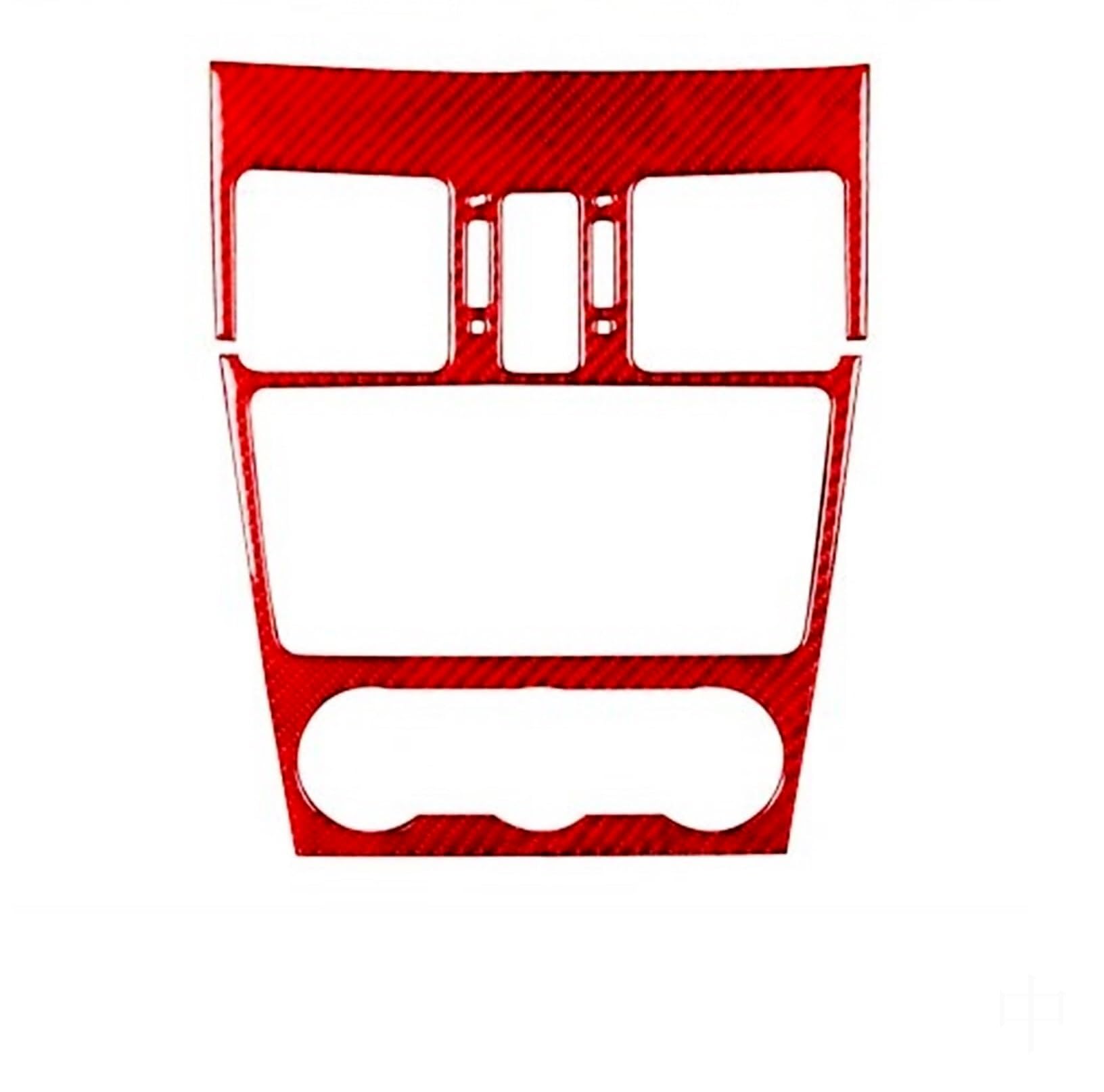 Central Control Trim for Subaru for Impreza 2012-2014 for Crosstrek 2013-2014 Carbon Fiber Console Panel Cover(Red)