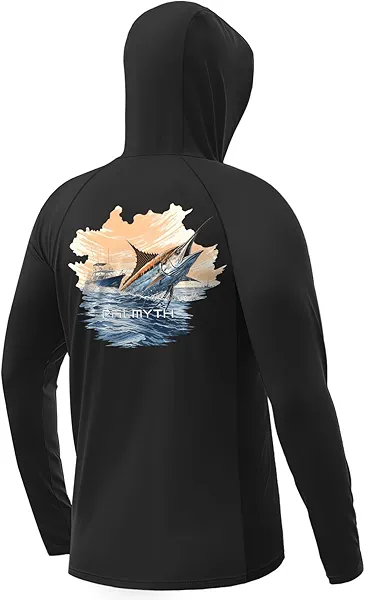 Palmyth Fishing Hoodie for Men Long Sleeve Sun Protection UV UPF 50+ Shirts
