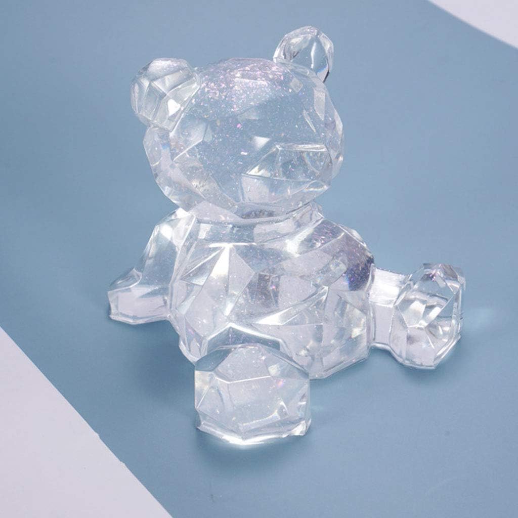 Lazys Bear Phone Stand Mold Crystal Epoxy Resin Mould Cartoon 3D Animal Silicone Moulds Cellphone Stand Making Molds, 9cm, as the picture shows