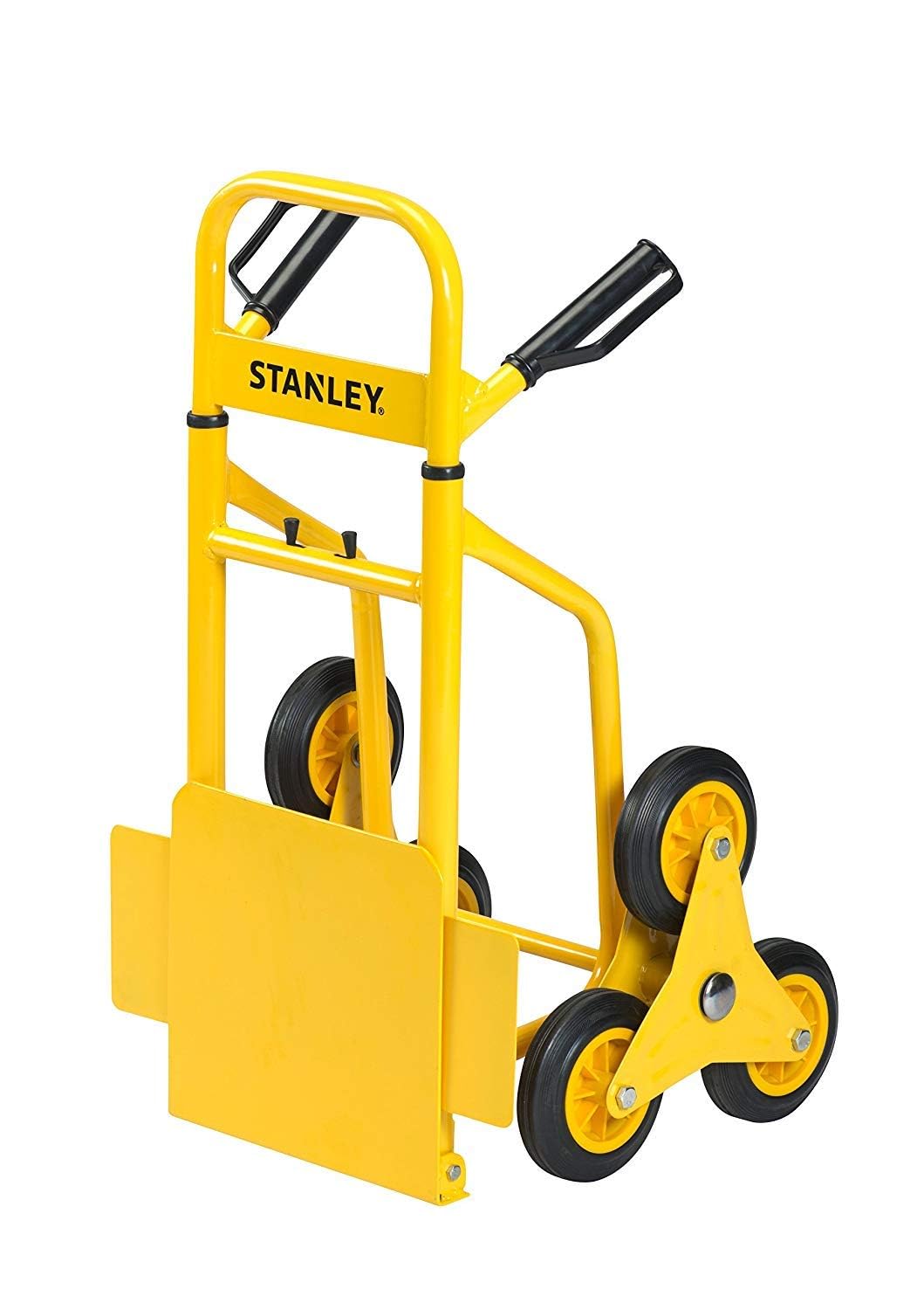 Stanley FT521 Diable Pliant - Chariot de Transport avec 6 Roues de Diable - Max. Capacité de Charge 120KG - Métal - 68 x 49 x 113 CM - Pliable